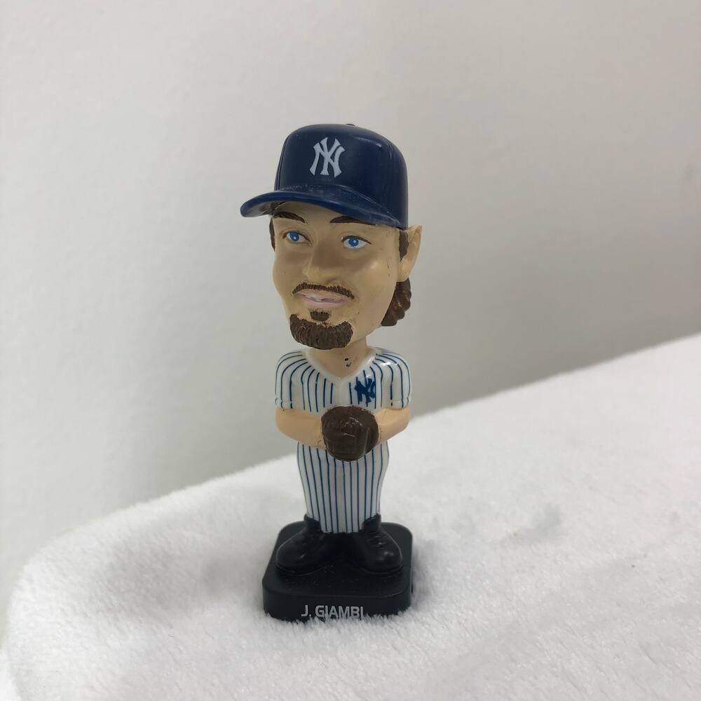 J. GIAMBI 2002 Fotoball MLB MINIATURE BOBBLE-HEAD NEW YORK YANKEES #25 BASEBALL